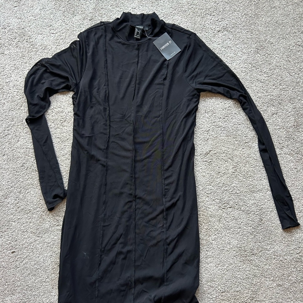 Forever 21 Black Mesh Dress